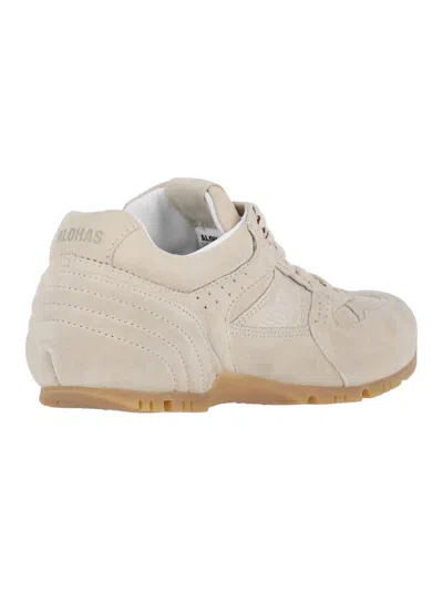 Alohas Suede Lace-up Sneakers In Neutral