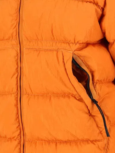 C.p. Company Padded Down Jacket In Orange