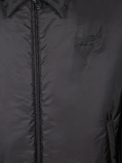 Prada Re-nylon Bomber Jacket In Blue
