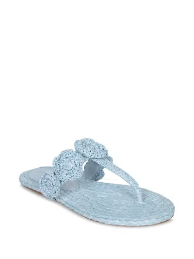 Stuart Weitzman Slide Sandals "tresse Magnolia" In Purple