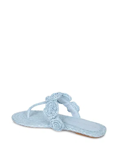 Stuart Weitzman Slide Sandals "tresse Magnolia" In Purple