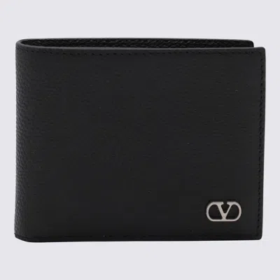 Valentino Mens Nero Vlogo Bifold Leather Wallet In Black
