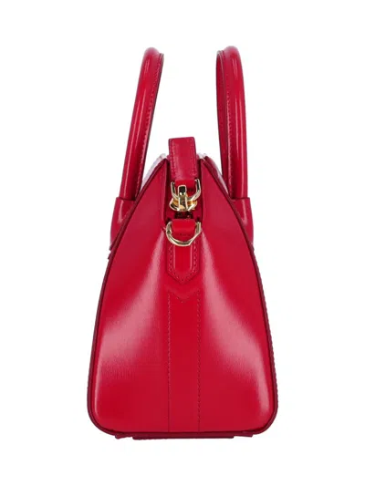 Givenchy Antigona Mini Top-handle Bag In Patent Leather In Red