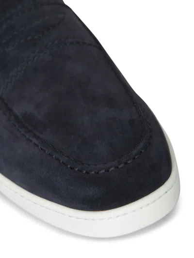 Church's Peebles Suede Blue Loafers In Blue