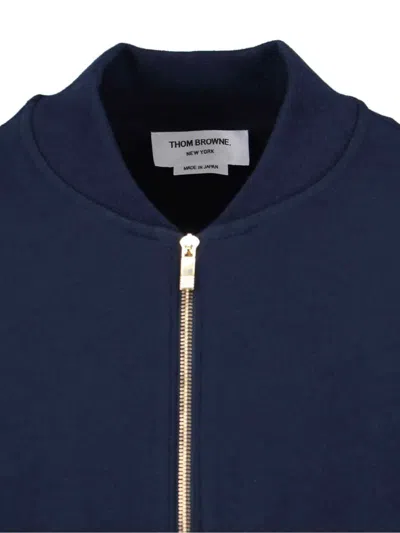 Thom Browne Four-stripe Bomber Jacket In Blue
