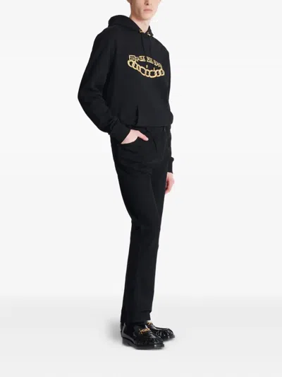 Balmain Vintage Black Denim Pants With Classic Five-pocket Design