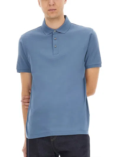 Hugo Boss Boss Cotton Polo In Blue