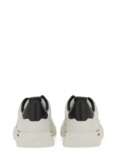 Hugo Boss Leather Trainers With Signature-stripe Details