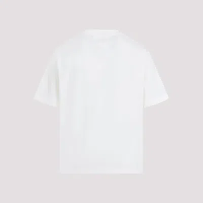 Bottega Veneta Pima Cotton T-shirt With Suede Patch In White