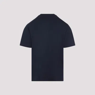 Brioni Cotton Jersey Crewneck T-shirt In Blue