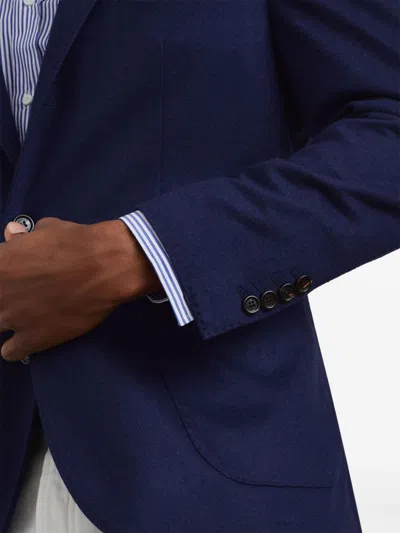 Brunello Cucinelli Single-breasted Cashmere Blazer In Blue