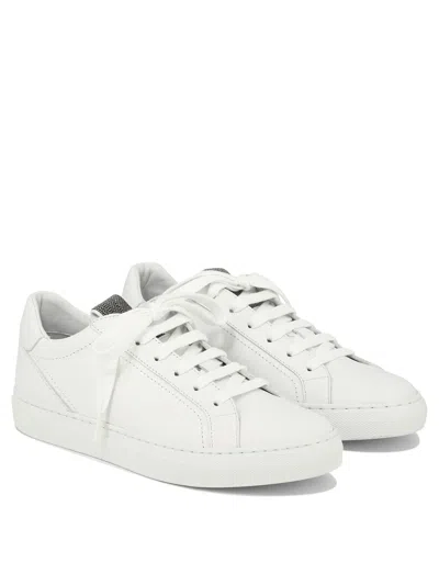 Brunello Cucinelli Women Mat Calf Sneaker With Precious Detail In Animal Print