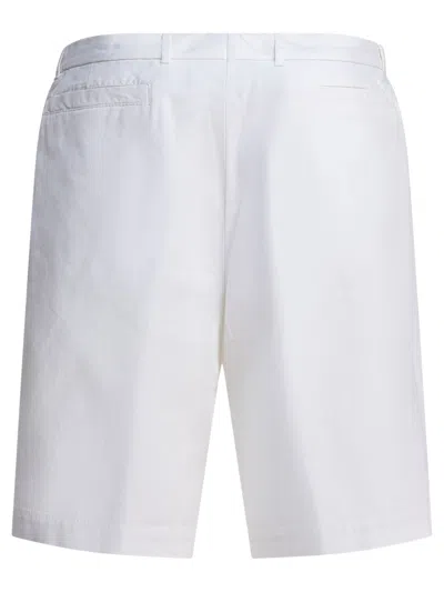 Brunello Cucinelli Bermuda Shorts In Comfortable Cotton Fabrication In White
