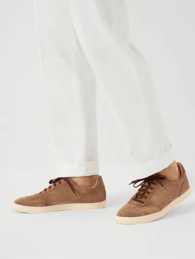 Brunello Cucinelli Man Sneakers Khaki Size 9 Leather