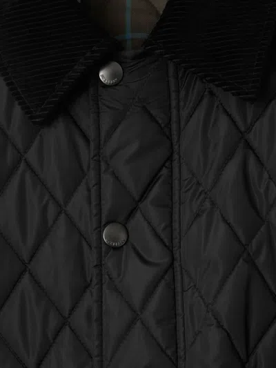 Burberry Check Lining Quilted Nylon Dorset Jacket Clothing In Black