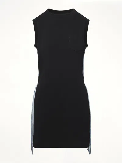 Sacai X Women's Denim X Cotton Jersey Dress In Multi