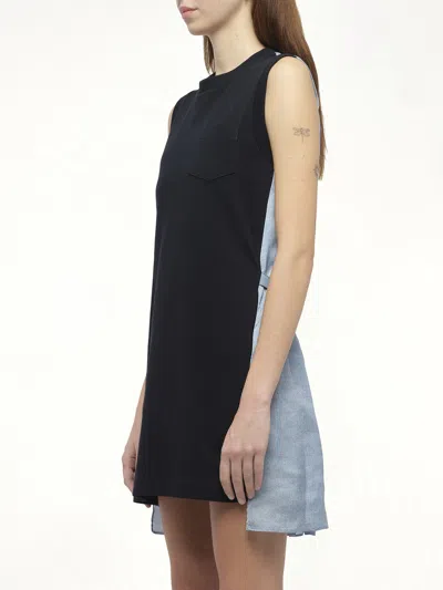 Sacai X Women's Denim X Cotton Jersey Dress In Multi