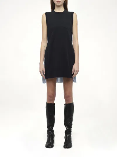 Sacai X Women's Denim X Cotton Jersey Dress In Multi