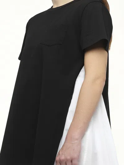 Sacai X Women's Poplin X Cotton Jersey Dress In Multi