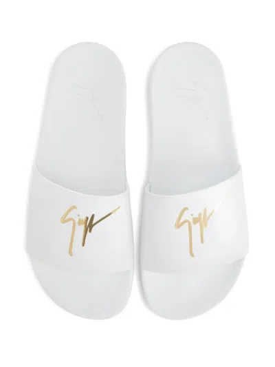 Giuseppe Zanotti Brett Slides In White
