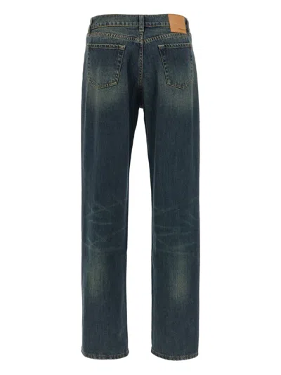 Magda Butrym '09' Faded Effect Denim Trousers With Belt Loops In Blue