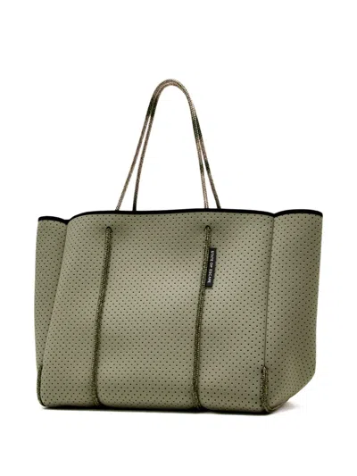 State Of Escape Perforated Rope-trimmed Tote Bag