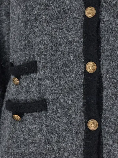 Semicouture Grey 'dulcinea' Cardigan In Gray