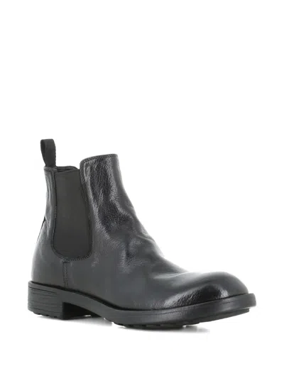 Officine Creative Elasticated-panel Leather Boots In Black