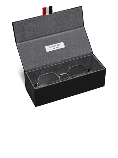 Thom Browne Round-frame Glasses In Gray