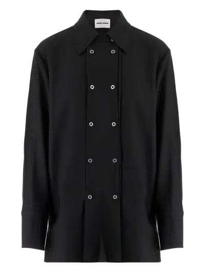 双排扣初剪羊毛外套