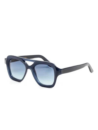 Lapima Samuel Geometric-frame Sunglasses In Black