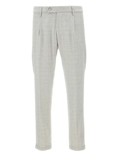 Re-hash Check-pattern Pleat-detailed Trousers In Gray