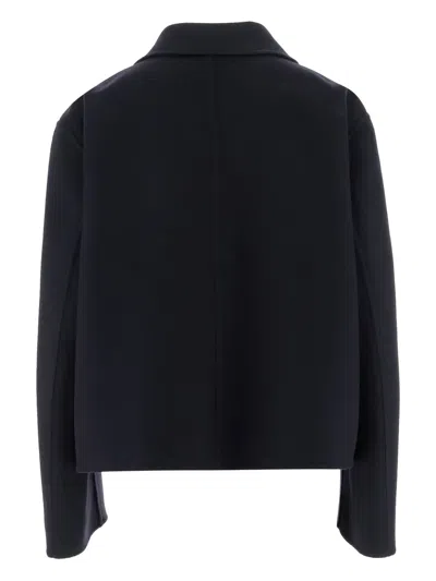 Jil Sander Button-fastening Collared Jacket In Blue