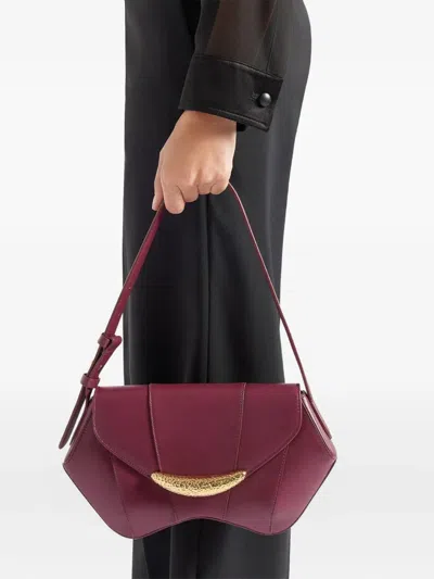 Giuseppe Zanotti Gz Day And Night Leather Shoulder Bag In Red