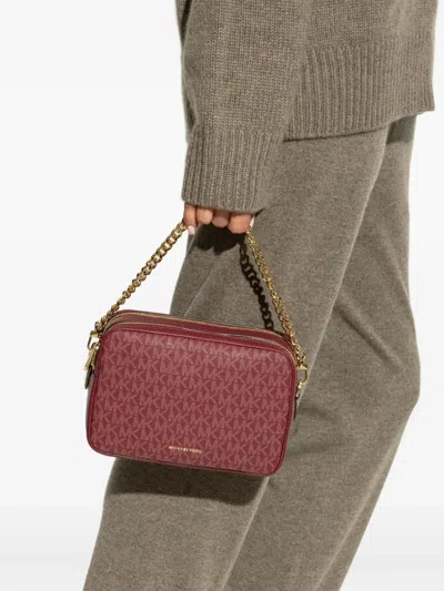 Michael Michael Kors Michael By Michael Kors Tyrian Purple Canvas Medium Bryant Shoulder Bag