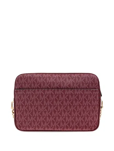 Michael Michael Kors Michael By Michael Kors Tyrian Purple Canvas Medium Bryant Shoulder Bag