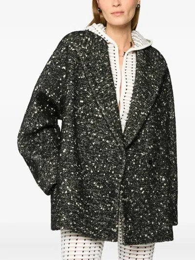 Genny Bouclé Jacket In Gray