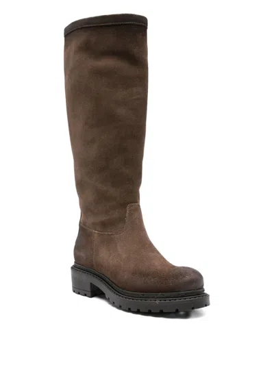 Metisse 40mm Suede Leather Knee-high Boots In Brown