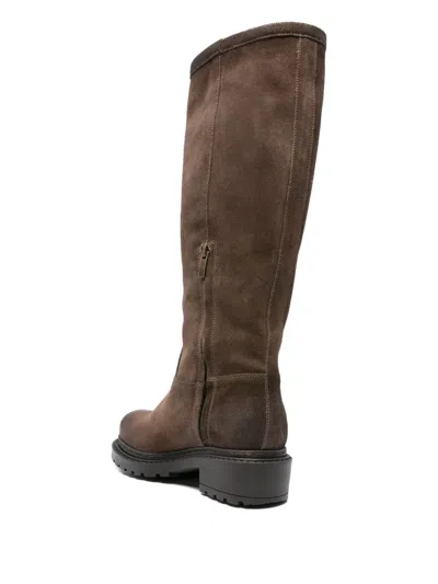 Metisse 40mm Suede Leather Knee-high Boots In Brown