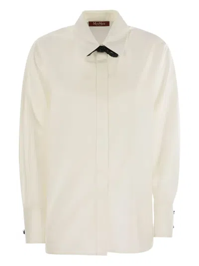 Max Mara Studio Roll Shirt White In White