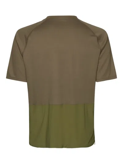 Pas Normal Studios Escapism Raglan-sleeve Zip-detail T-shirt In Brown