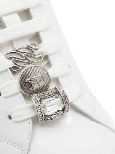 Casadei Low Top Sneakers Platform Sole In White