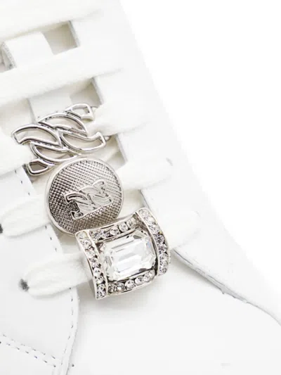 Casadei Low Top Sneakers Platform Sole In White