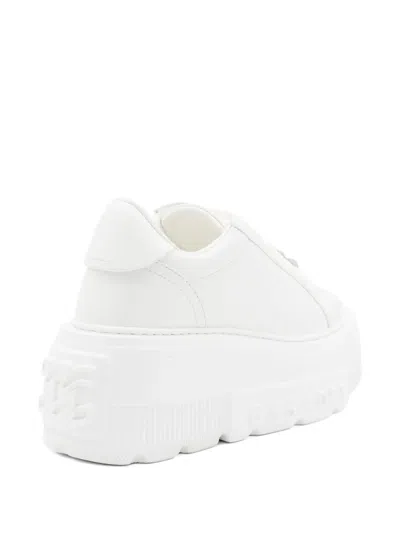 Casadei Low Top Sneakers Platform Sole In White