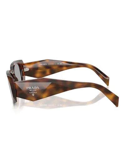 Prada Rectangular Sunglasses In Brown