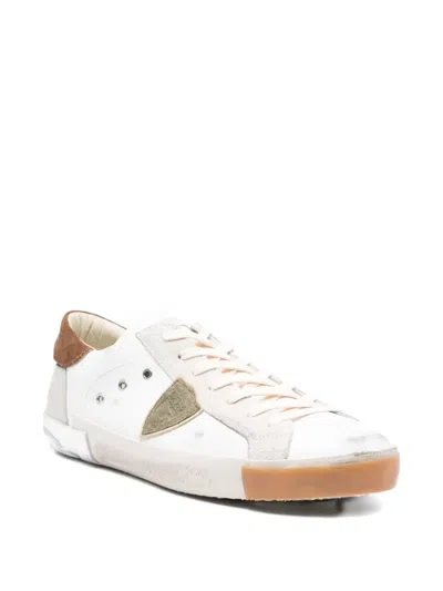 Philippe Model Low Top Sneakers With Suede Heel Tab In Multi