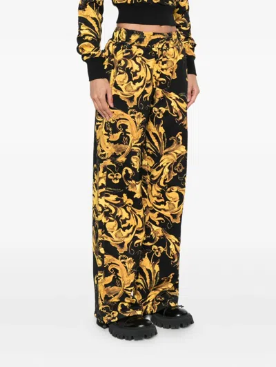 Versace Jeans Couture Pants In Black