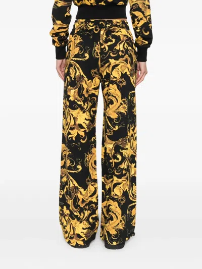 Versace Jeans Couture Pants In Black
