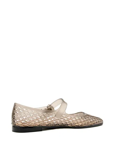 Sam Edelman Michaela Jelly Mary Jane Net-pattern Flats In Transparent