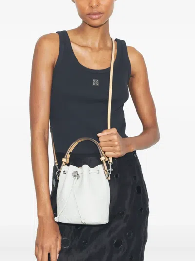 Tory Burch Mini T Monogram Pebble Leather Bucket Bag